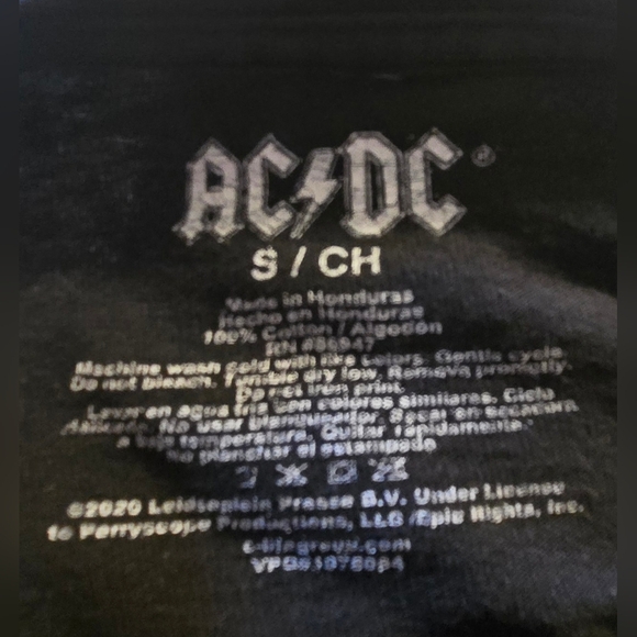 AC/DC Black and Tan Short Sleeve Tee - Picture 4 of 4